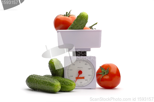 Image of  Vegetables on weights