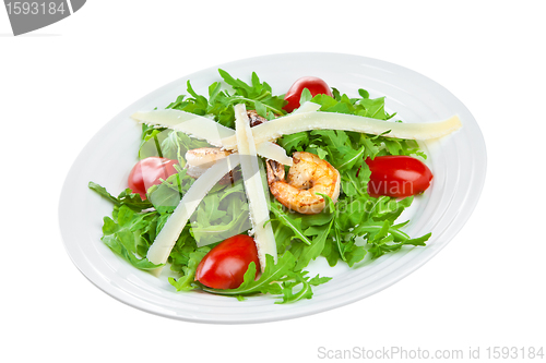 Image of Salad from eruca and shrimps