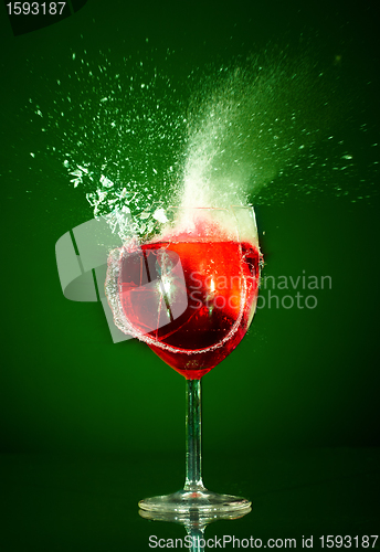 Image of Glass with wine