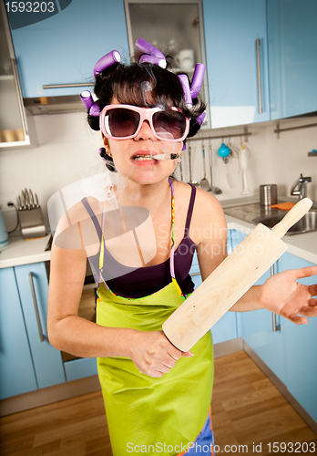 Image of crazy housewife