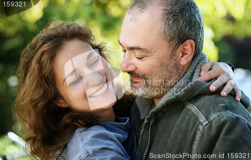 Image of Romantic couple outdoors