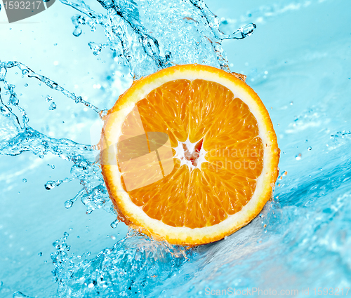 Image of orange and water