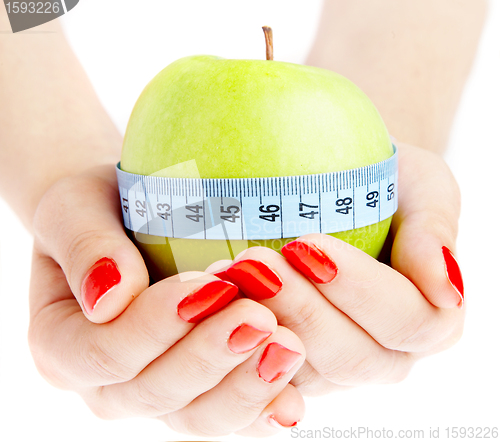 Image of hand and apple