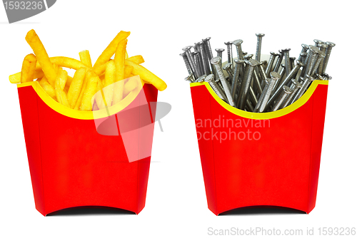 Image of fast food and nail