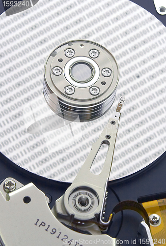 Image of hard disk from within.