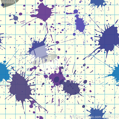 Image of blot on school paper sheet seamless