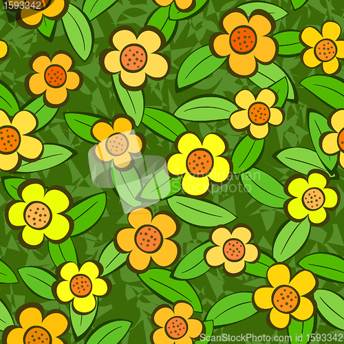 Image of Flowers Seamless Vector Repeat Pattern