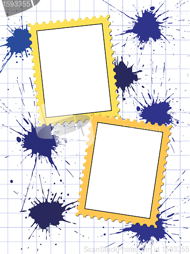 Image of vector postage stamps frame pattern