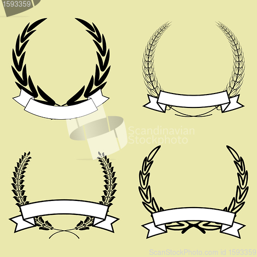 Image of Laurel wreath with ribbon