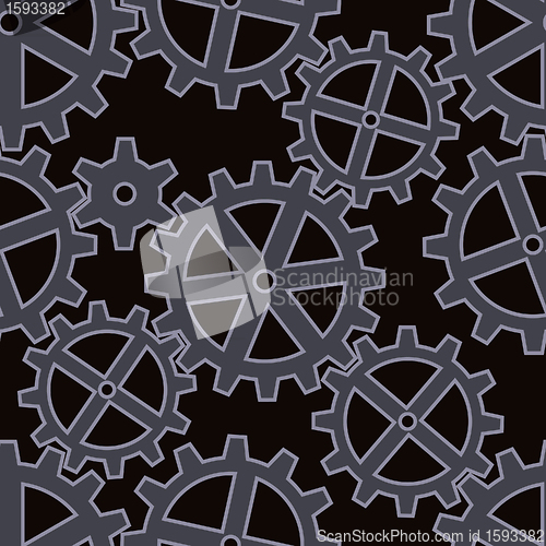 Image of gears seamless background pattern