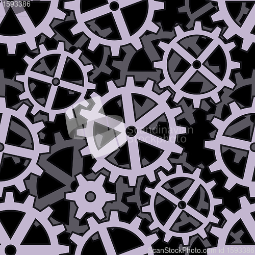 Image of clockwork gears seamless background pattern