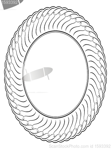 Image of Vector oval ornamental decorative frame