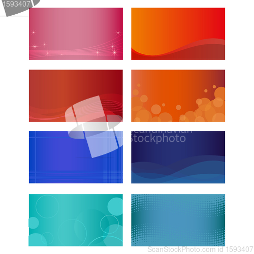 Image of Set of colorful  business cards