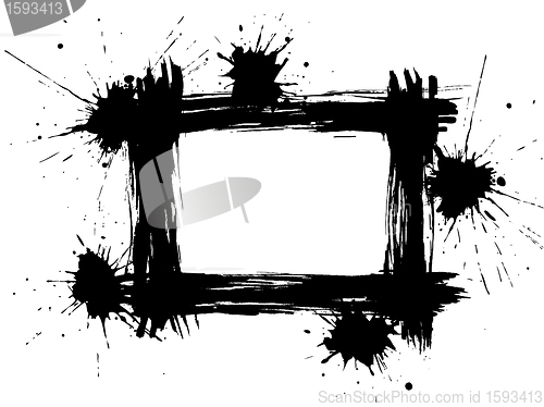 Image of grunge frame made with paint