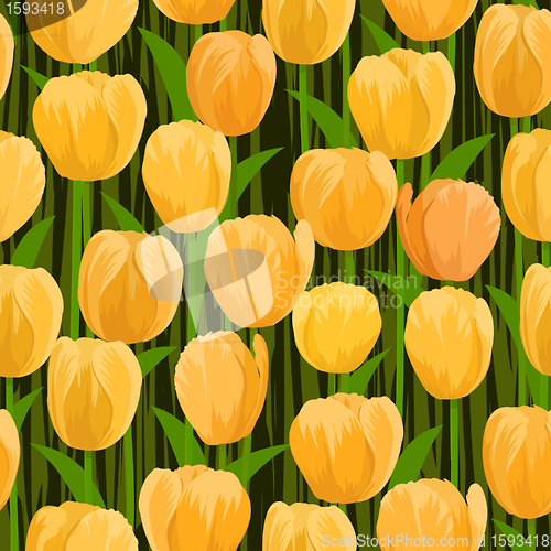 Image of tulip flowers field seamless