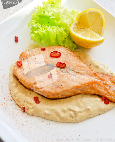 Image of Grilled salmon steak