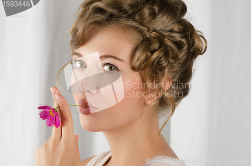 Image of beauty woman closeup portrait