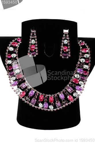 Image of necklace with pendants and earrings