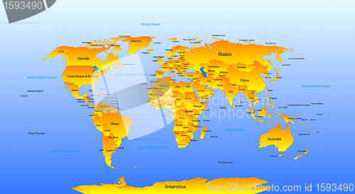 Image of Vector Map of the World