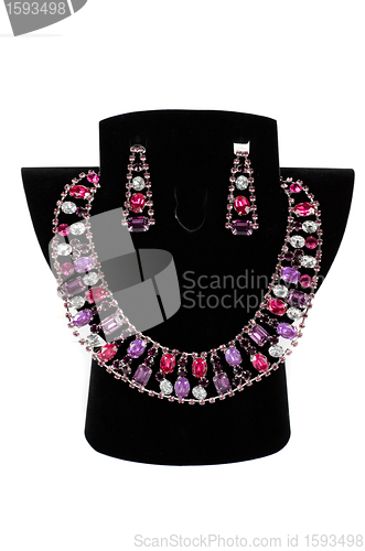 Image of necklace with pendants and earrings