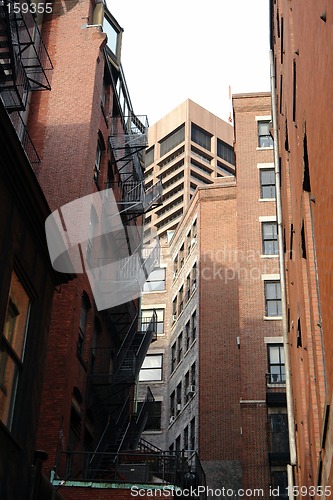 Image of Boston Alley Way Between Buildings