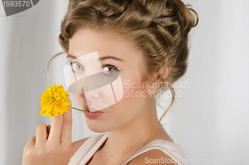 Image of beauty woman closeup portrait