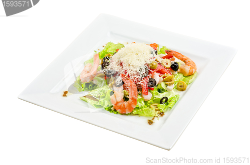 Image of tasty seafood salad