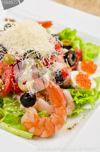 Image of tasty seafood salad