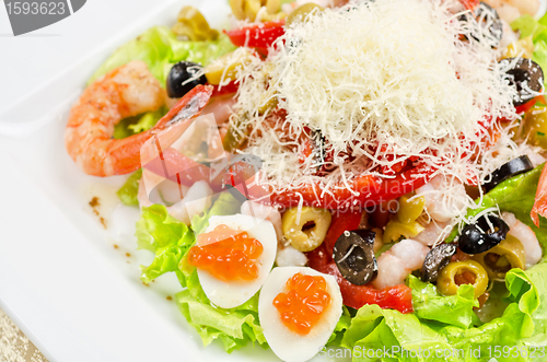 Image of tasty seafood salad