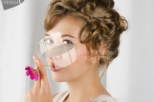 Image of beauty woman closeup portrait