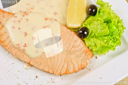 Image of Grilled salmon steak