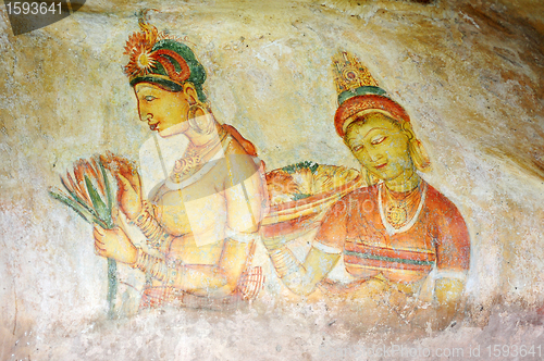 Image of Ancient rock painting art