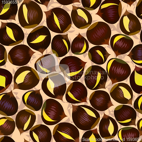 Image of seamless roasted chestnut background