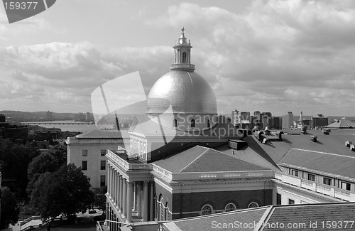 Image of Massachusetts  State House in Boston on Beacon Street