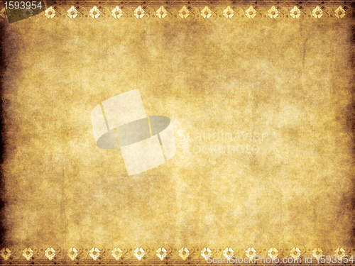 Image of old yellow brown vintage parchment paper texture