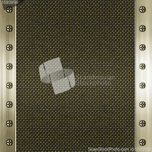 Image of carbon fibre and gold background