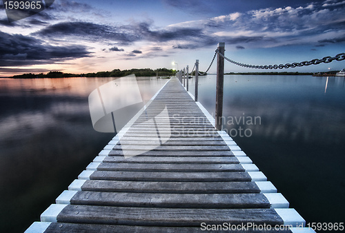 Image of pontoon jetty across the water