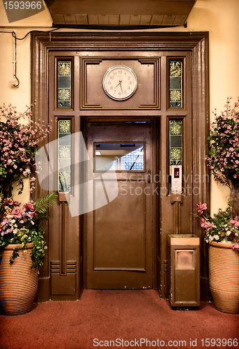 Image of old elevator door