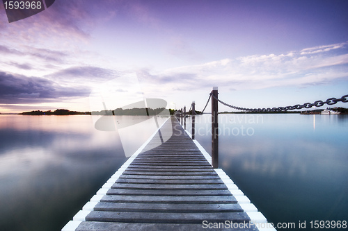 Image of pontoon jetty across the water