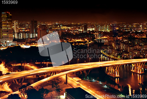 Image of singapore cityscape at night