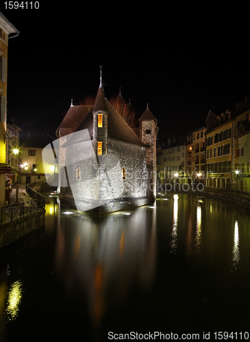 Image of Annecy by night