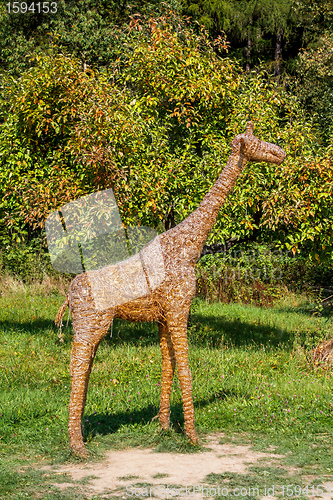 Image of abstract straw giraffe