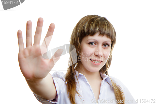 Image of Young girl shows her hand