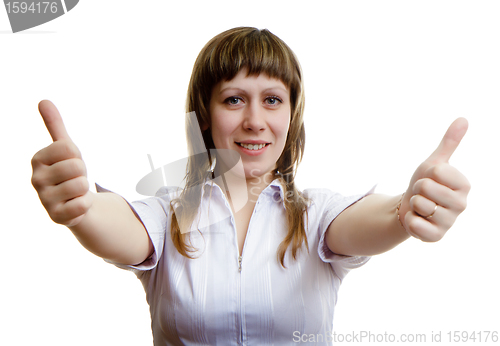 Image of young girl with two thumbs up