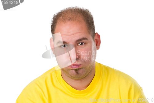 Image of Young man pout