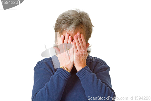 Image of Hiding her face in shame