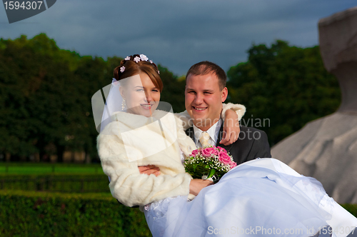 Image of young wedding couple