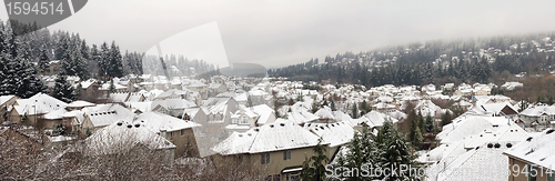 Image of Winter in Residential Suburban City