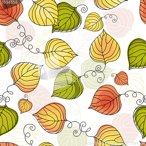 Image of Autumn colorful seamless pattern