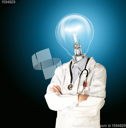 Image of doctor with lamp-head